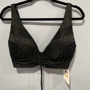 Becca Swim Top | Black | F(DDD